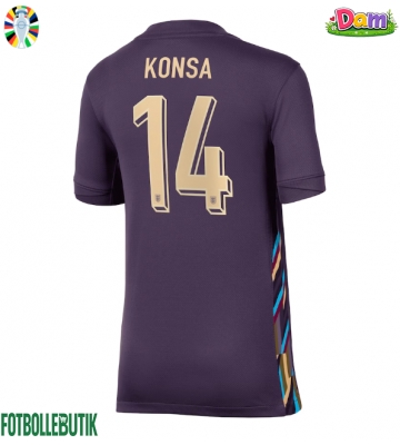 England Ezri Konsa #14 Bortatröja Kvinnor EM 2024 Kortärmad